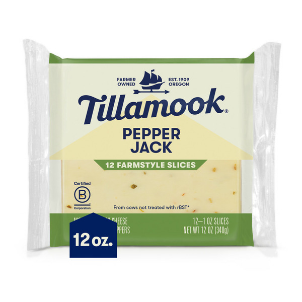 Packaged Cheese Tillamook Farmstyle Pepper Jack Cheese Slices hero