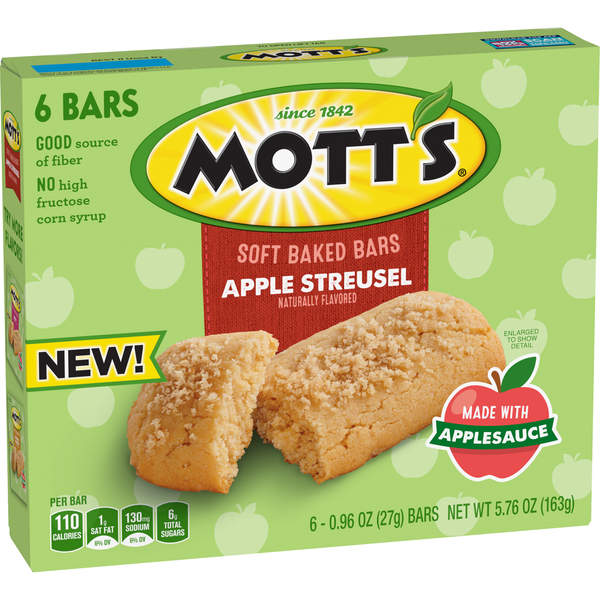 Energy & Granola Bars Mott’s Apple Streusel Soft Baked Bars hero