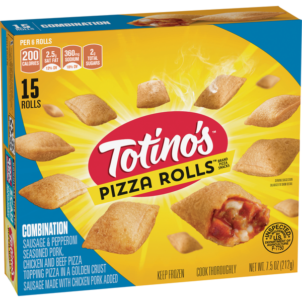 Frozen Foods Totino's Pizza Rolls Combination Flavored Frozen Snacks hero