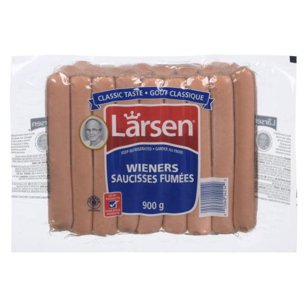 Hot Dogs, Bacon & Sausage Larsen Classic Wieners, Family Pack hero