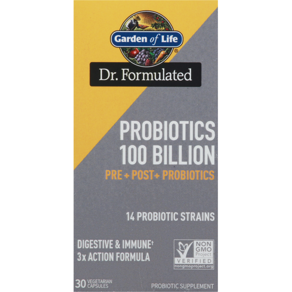 Dietary Supplements Garden of Life Probiotics, 100 Billion, Vegetarian Capsules hero