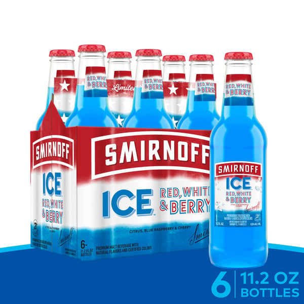 Flavored Malt Beverage Smirnoff Ice Red White & Berry hero