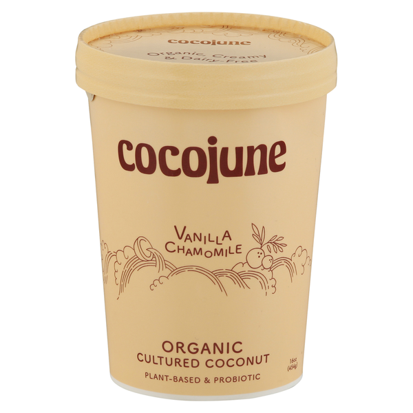 Dairy Alternatives cocojune Cultured Coconut, Organic, Vanilla Chamomile hero