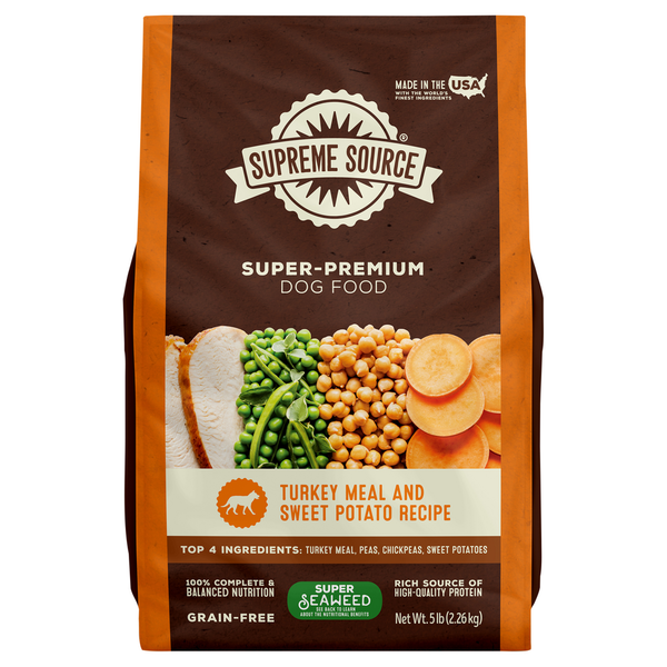 Dog Food & Care Supreme Source Dog Food, Grain-Free, Turkey Meal and Sweet Potato Recipe, Super-Premium hero