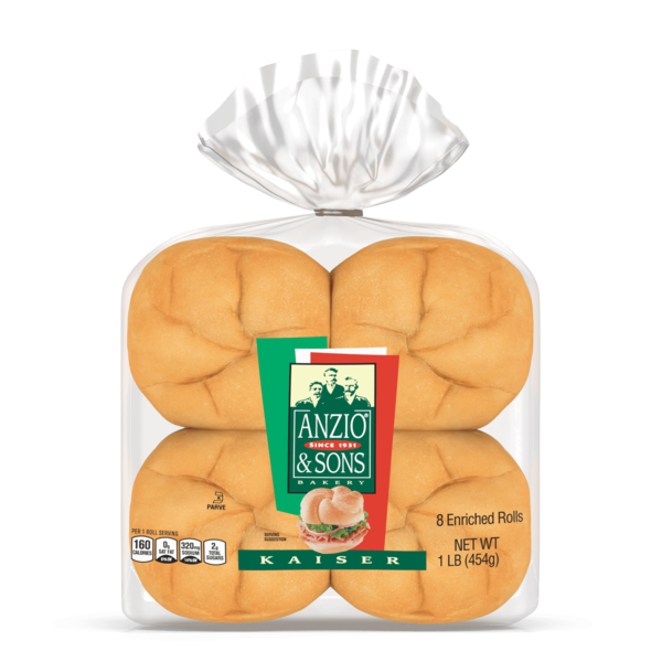 Buns & Rolls Anzio & Sons 8 count, Kaiser Rolls hero