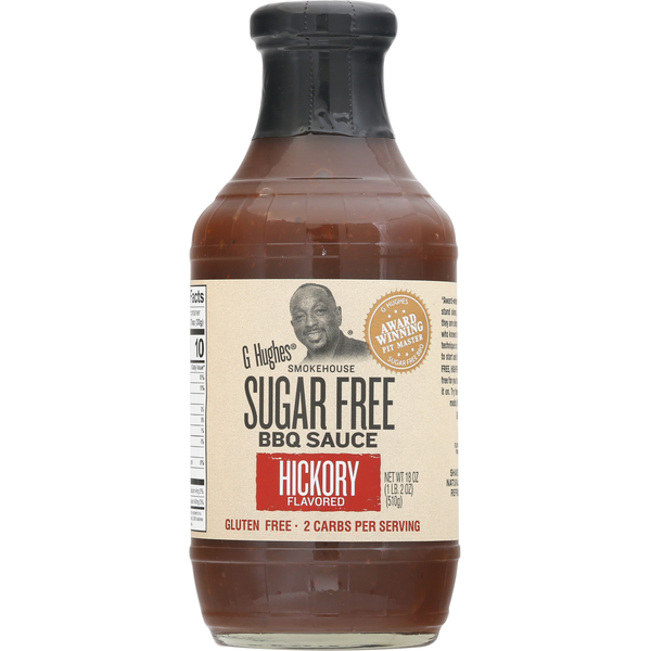 Marinades & Meat Preparation G Hughes BBQ Sauce, Sugar Free, Hickory Flavored, Smokehouse hero