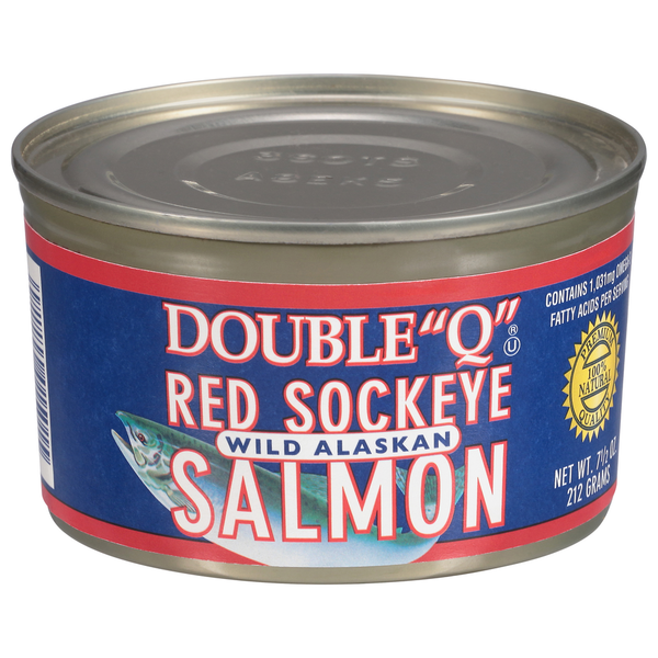 Canned Meat & Seafood Double Q Salmon, Wild Alaskan, Red Sockeye hero