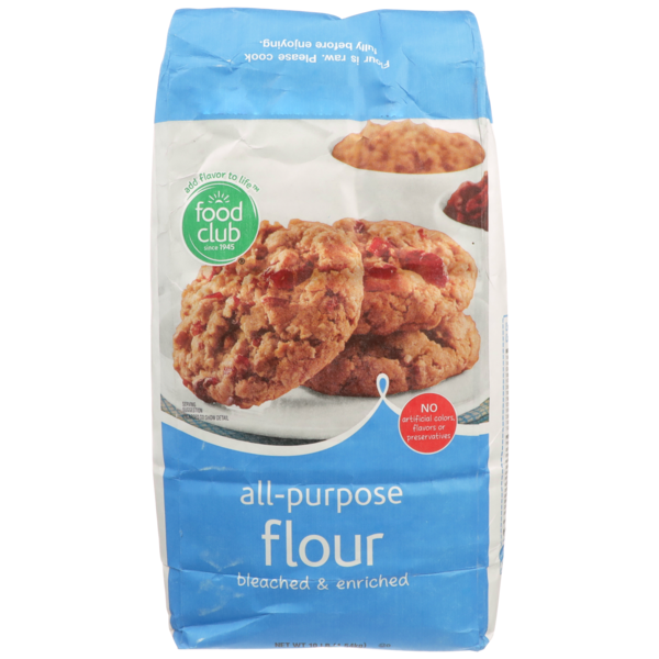 Baking Ingredients Food Club Bleached & Enriched All-Purpose Flour hero