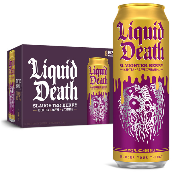 Liquid Death Iced Tea, Slaughter Berry hero