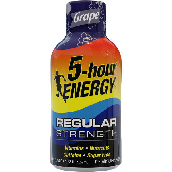 Energy & Sports Drinks 5-hour ENERGY Energy Shot, Regular Strength, Grape Flavor hero