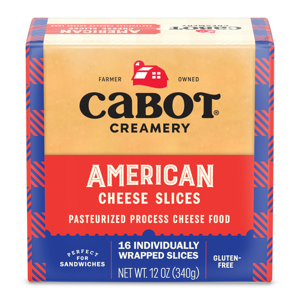 Packaged Cheese Cabot Yellow American Cheese Slices hero