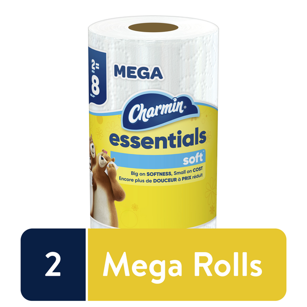 Paper Goods Charmin Essentials Soft Toilet Paper Mega Rolls hero