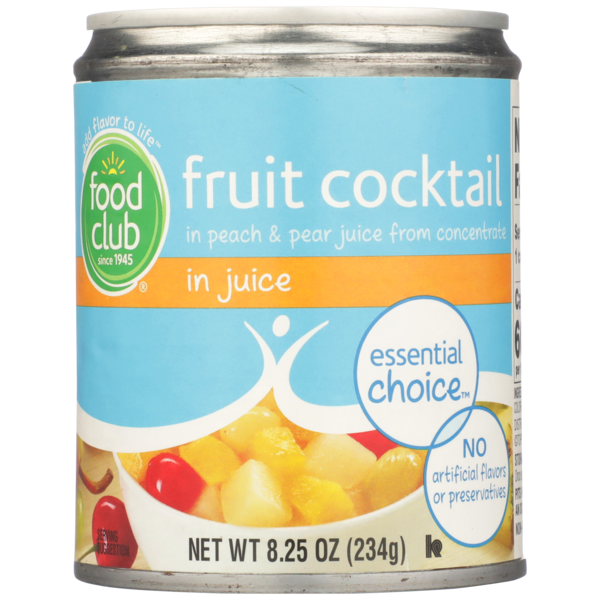 Canned Fruit & Applesauce Food Club Fruit Cocktail In Peach & Pear Juice From Concentrate hero