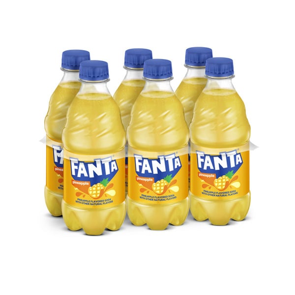 Soft Drinks Fanta Pineapple Soda Bottles hero