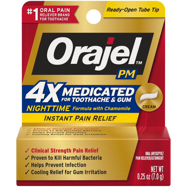 Oral Hygiene Orajel PM Nighttime Medicated Toothache & Gum Instant Pain Relief Cream hero