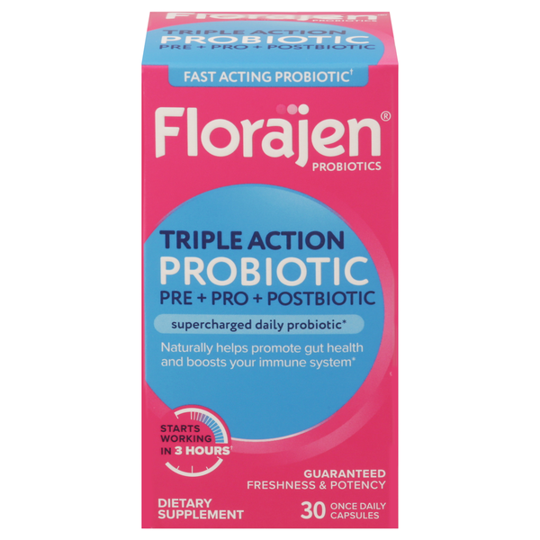 Vitamins & Supplements Florajen Probiotic, Triple Action, Capsules hero