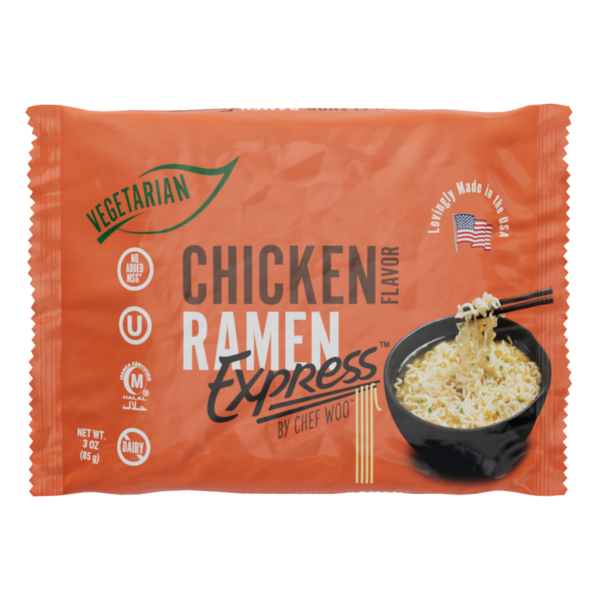 RAMEN EXPRESS by Chef Woo  Chicken Ramen Noodle Packs by Chef Woo, No MSG, Halal hero