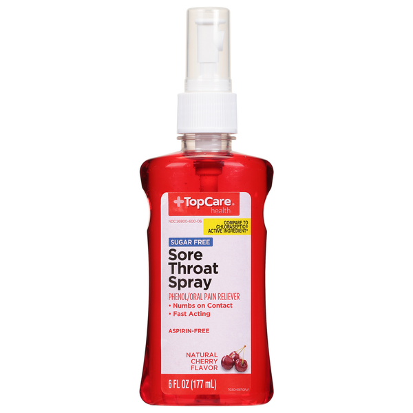 Cold, Flu & Allergy TopCare Sore Throat Spray, Sugar Free, Natural Cherry Flavor hero