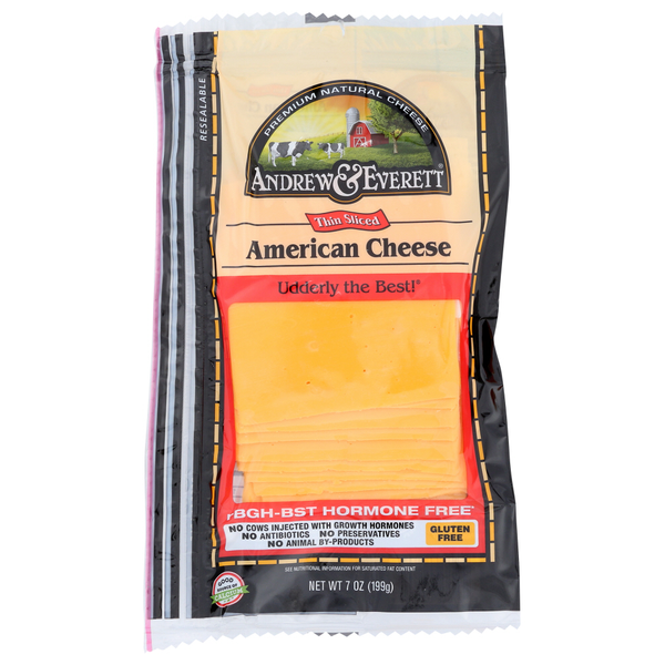 Packaged Cheese Andrew & Everett Cheese Thin Sliced hero