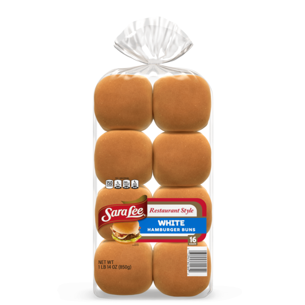 Buns & Rolls Sara Lee 16 count, Hamburger Buns hero