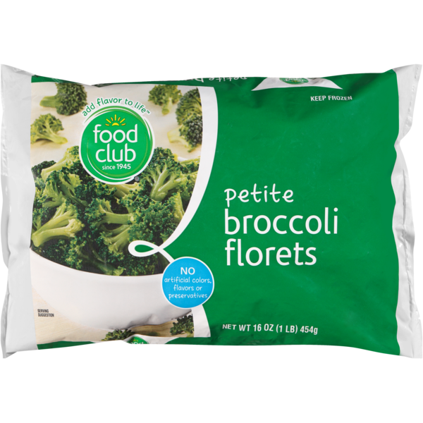 Frozen Vegan & Vegetarian Food Club Petite Broccoli Florets hero