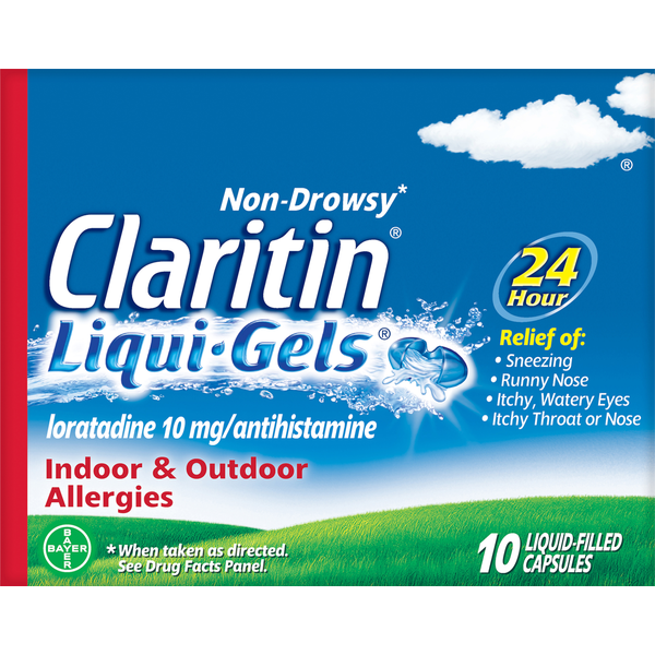 Cold, Flu & Allergy Claritin 24 Hour Non-Drowsy Allergy  Liqui-Gels hero