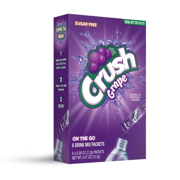 Cocoa & Drink Mixes Crush Drink Mix Packets, Sugar Free, Grape, On The Go hero