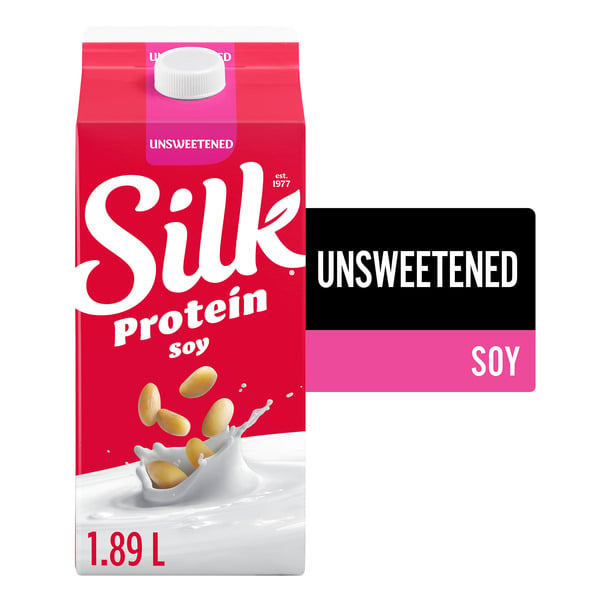 Soy & Lactose-Free Silk Organic Soy Beverage, Unsweetened Original, Dairy-Free hero