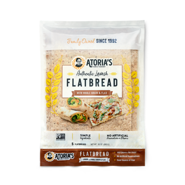 Crackers Atoria's Family Bakery Whole Grain & Flax Lavash hero