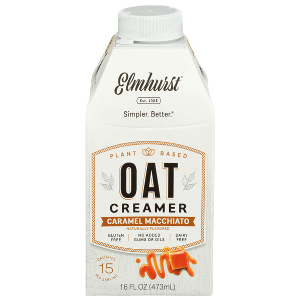 Refrigerated Elmhurst Caramel Macchiato Oat Creamer hero