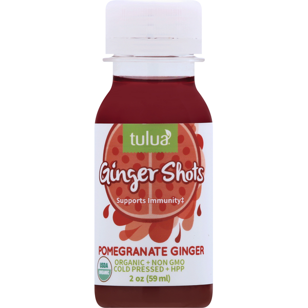 Juice & Nectars Tulua Ginger Shots, Pomegranate Ginger hero