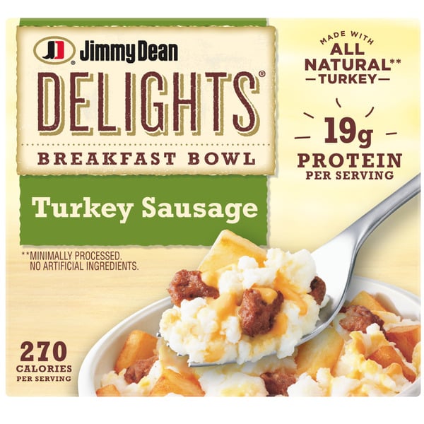 Frozen Breakfast Jimmy Dean Turkey Sausage Breakfast Bowl hero