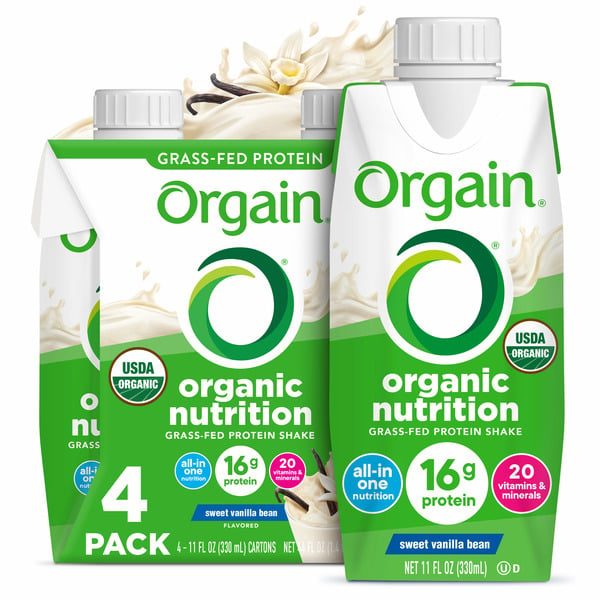 Protein & Meal Replacements Orgain Organic Nutrition Shake, Grass Fed Protein - Vanilla Bean hero