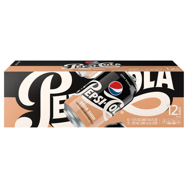 Soft Drinks Pepsi Cola, Zero Sugar, Cream Soda hero