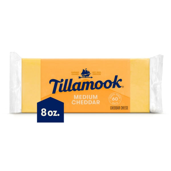 Packaged Cheese Tillamook Medium Cheddar hero