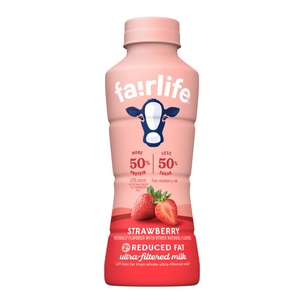 Milk fairlife ® Strawberry 2% Reduced Fat Ultra-Filtered Milk hero