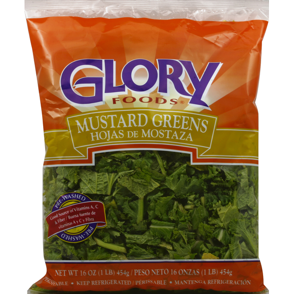 Packaged Vegetables & Fruits Glory Foods Mustard Greens hero