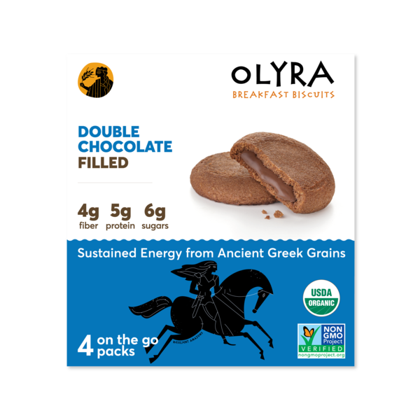 Cookies & Cakes Olyra Double Chocolate, Cream Filled Breakfast Biscuits hero