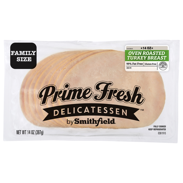 Packaged Lunch Meat Smithfield Turkey Breast, Oven Roasted hero