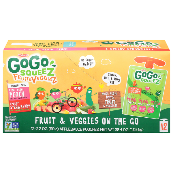 Canned Fruit & Applesauce GoGo Squeez Applesauce, Fruit & Veggiez On The Go, Variety Pack hero