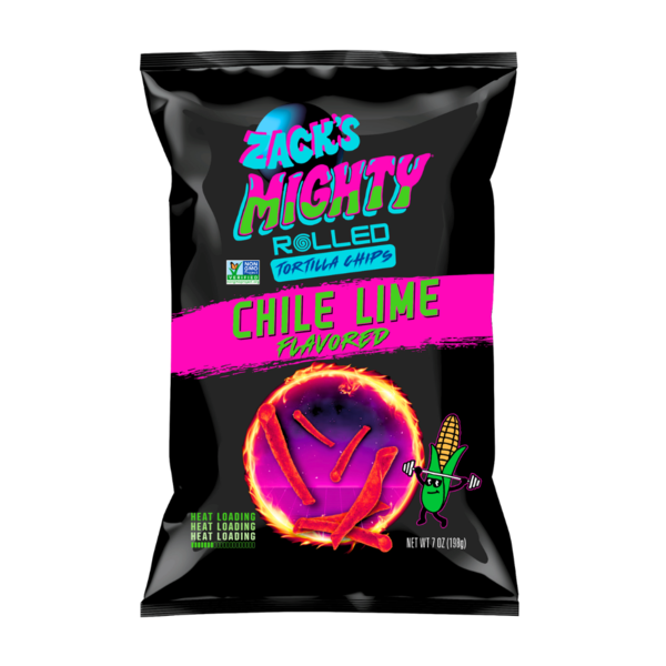 Candy & Chocolate Zack's Mighty Chile Lime Rolled Tortilla Chips hero