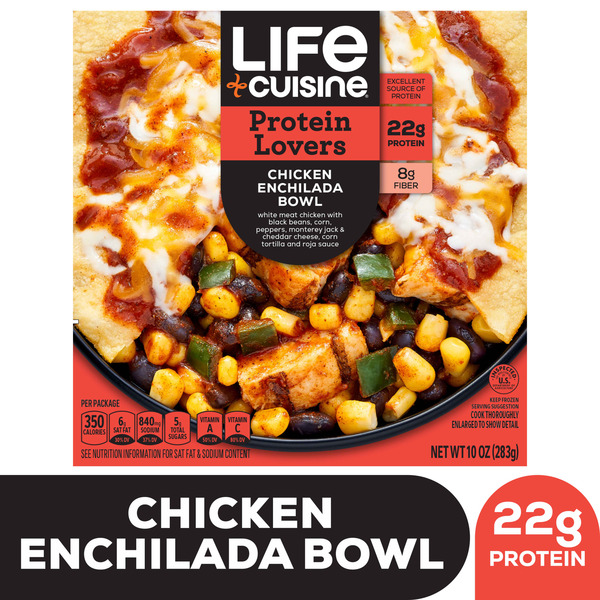 Frozen Meals Life Cuisine High Protein Lifestyle Chicken Enchilada Bowl Frozen Entrée hero