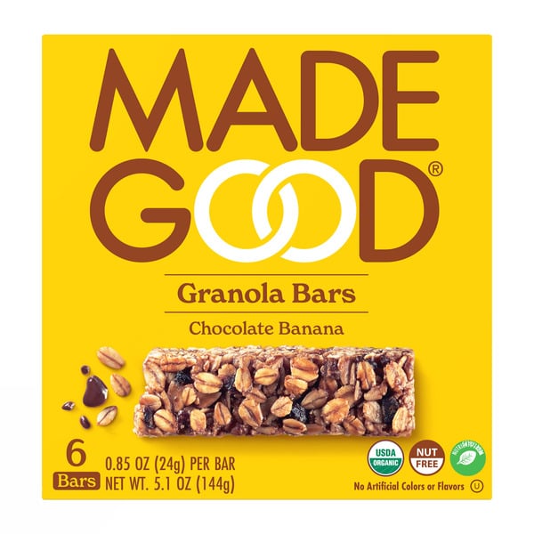 Energy & Granola Bars MadeGood Chocolate Banana Granola Bars hero