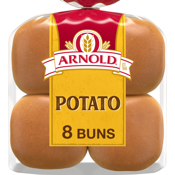 Packaged Bread Arnold 8 count, Potato Buns hero