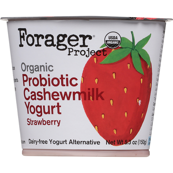 Yogurt Forager Project Cashewmilk Yogurt, Organic, Strawberry, Probiotic hero