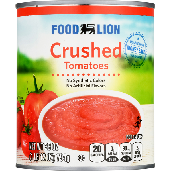 Canned & Jarred Vegetables Food Lion Tomatoes, Crushed hero