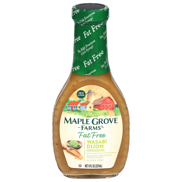 Salad Dressing & Toppings Maple Grove Farms of Vermont Dressing, Fat Free, Wasabi Dijon hero