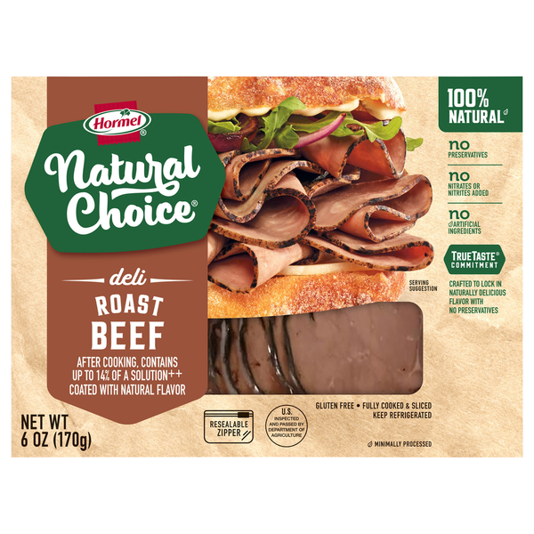 Lunch Meat Hormel Natural Choice Deli Roast Beef hero