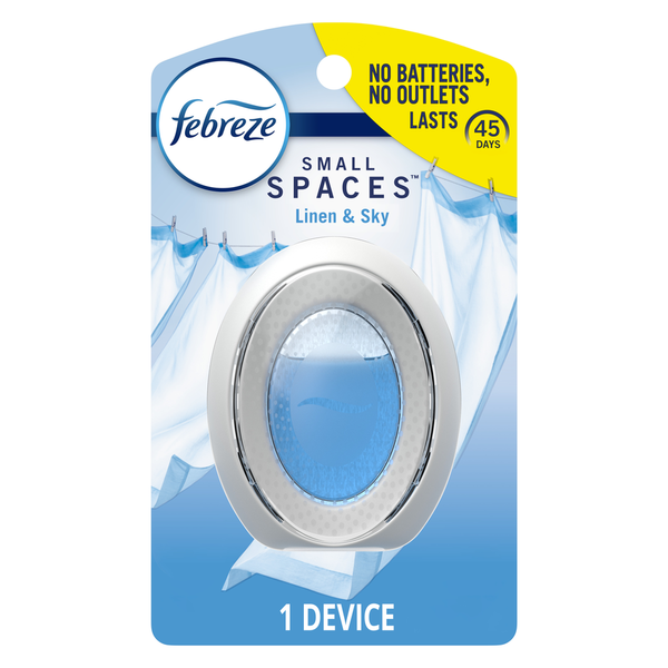 Air Fresheners Febreze Odor-Fighting SMALL SPACES Air Freshener, Linen & Sky Scent hero