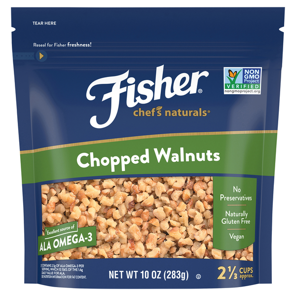 Nuts, Seeds & Dried Fruit Fisher Chopped Walnuts hero